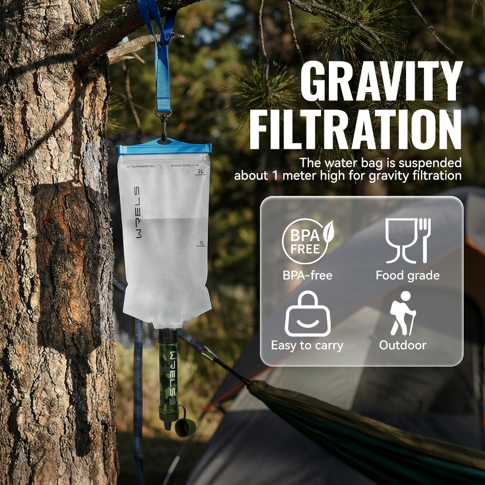 WRELS Outdoor Portable Water F - Water Purification Straw ulasan dan harga