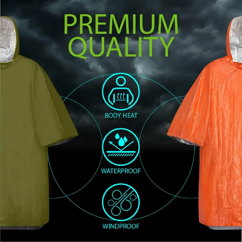Emergency Rain Poncho Hood Reu - Emergency Poncho Rain ulasan dan harga