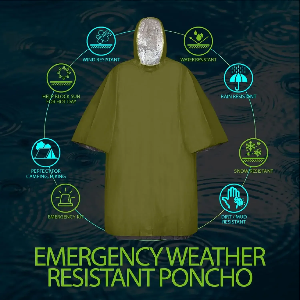 Emergency Rain Poncho Hood Reu - Emergency Poncho Rain ulasan dan harga