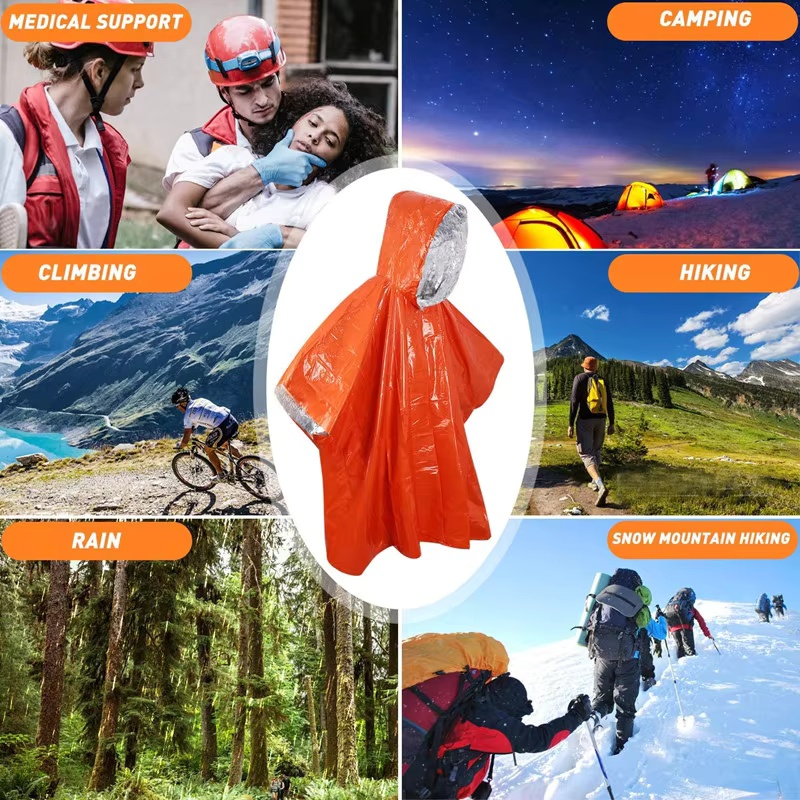 Emergency Survival Rain Poncho - Survival Blanket Reflective ulasan dan harga