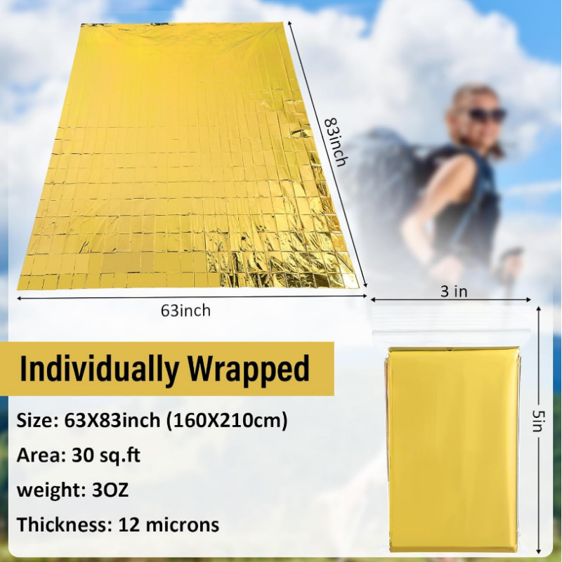 20PCS Unpacked Bulk Giant 83x6 - Survival Blanket Reflective ulasan dan harga